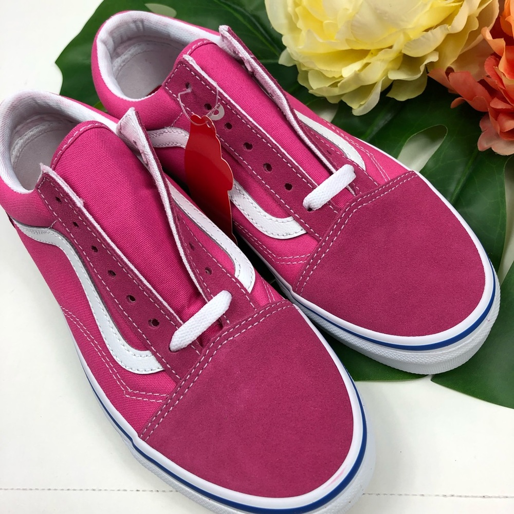 Vans Old Skool Sneaker Shoes Carmine Rose White - Picture 4 of 8